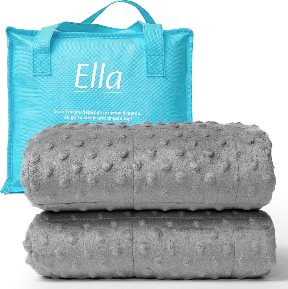 EL-Life Verzwaringsdeken Kind 2,4kg - 90 x 120cm - Zwaartedeken - Weighted Blanket - Verzwaarde Deken - OEKO-TEX Katoen & Minky Fleece