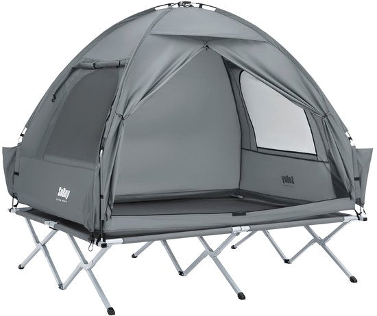 SoBuy OGS32-II-L-HG Opblaasbare Camping Tent - Grijze Textiel 193x145cm