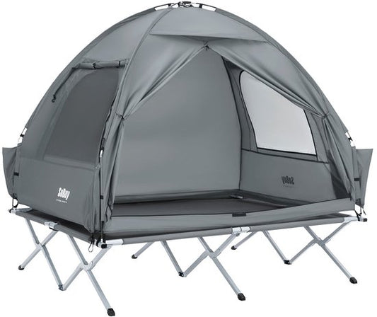 SoBuy OGS32-II-L-HG Opblaasbare Camping Tent - Grijze Textiel 193x145cm