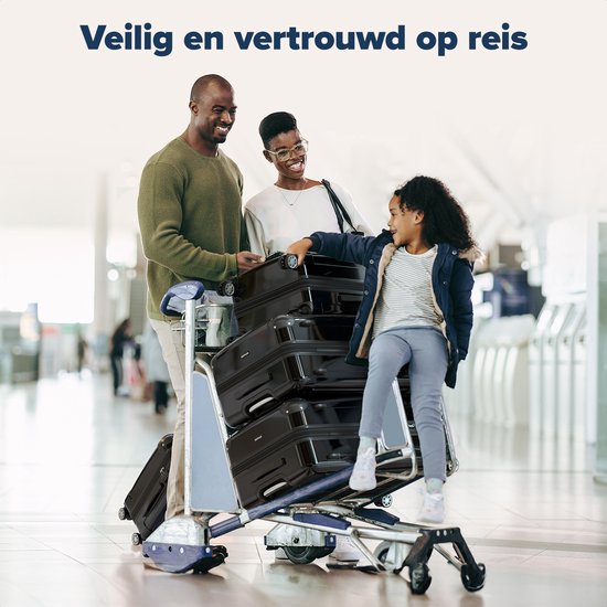 TRVLMORE - Kofferset - Zwart - 38L x75L x115L