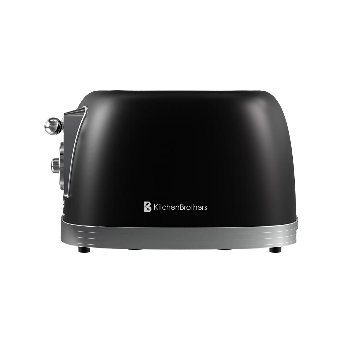 KitchenBrothers Retro Broodrooster 4 Sleuven – Mat Zwart – 6 Bruiningsstanden