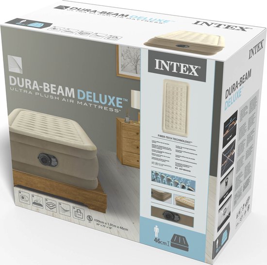 Intex Twin Ultra Plush Luchtbed met ingebouwde pomp - 191x99x46 cm