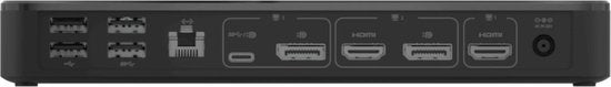 Belkin USB-C Triple Display Dock MST- 14-poorts USB-C-dockingstation, 65 W Power Delivery, 4K-display, 2x HDMI, 2x DisplayPort, 3x USB-C, 5x USB-A en 1x Gigabit Ethernet, USB-C-dock voor Chromebook, Windows PC’s, XP’s en meer
