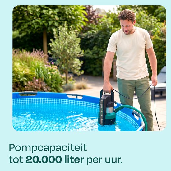 VONROC Dompelpomp - Schoon- en vuilwaterpomp - 850W - 20.000 l/u - vlakzuigend - sensorschakelaar
