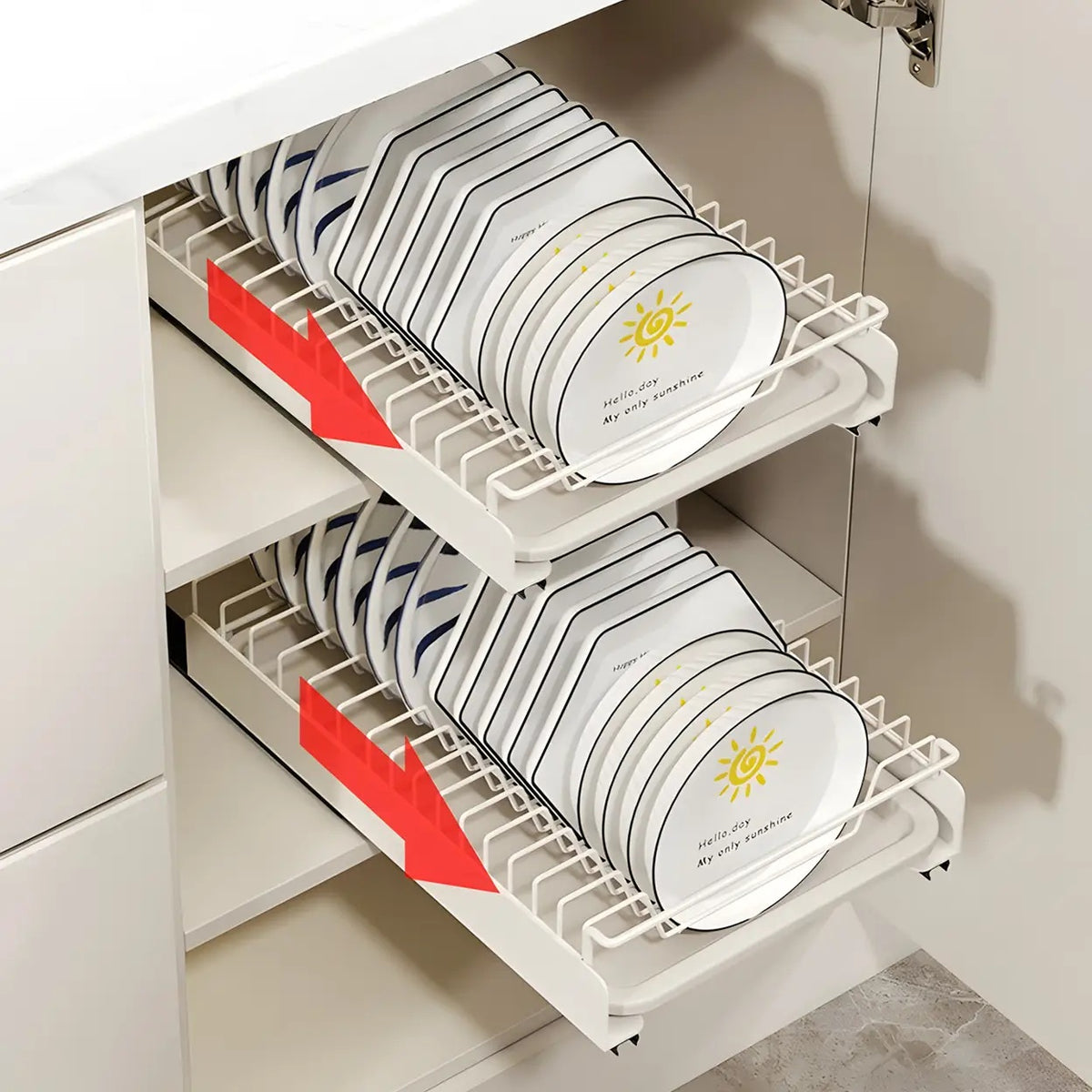 VIVREAL S3825W Uittrekbaar Afdruiprek met Lekbak - 39 x 25,2 x 8 cm