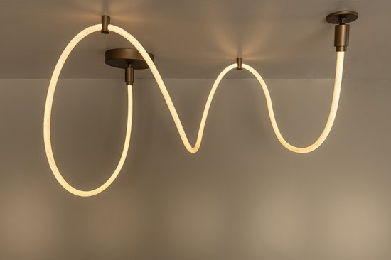 Lucide JANDERIN - Plafonnière (Plafondlamp) - LED Dimbaar - CCT - 1x36W 2200K/3300K - Champagne kleur - Vibes