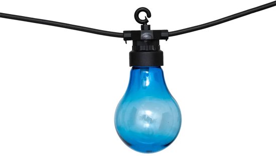 Atmosphera Solar tuin feestlampjes lichtsnoer - gekleurd - kunststof - 490 cm - buiten - Led licht - tuinverlichting op zonne-energie