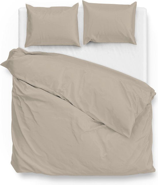 ZoHome Satinado Dekbedovertrek - Litsjumeaux - 240x200/220 cm - Forest Sand