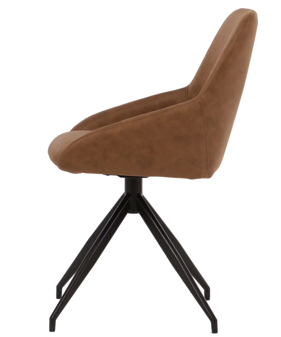 Dutchbone Eetkamerstoel Laurel Champagne 60x51x85 cm – Draaibaar 360°