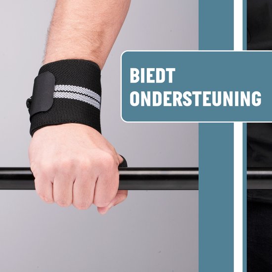Umbro Polsbanden - 2 Stuks - Voor Fitness, Crossfit en Krachttraining - Wit/Zwart