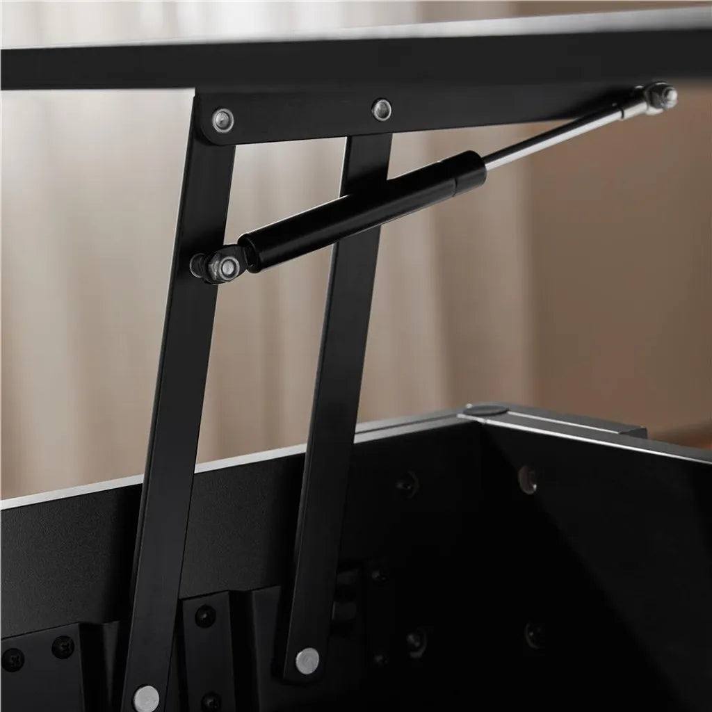 Yaheetech Salontafel 120 x 59 cm - Zwart - Verstelbare Salontafel met Opbergruimte en Liftmechanisme