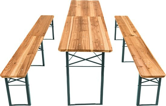 TecTake - Biertafel met banken, campingtafel, opklapbaar