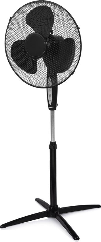 Tristar Statiefventilator 40 cm – Met Afstandsbediening & Timer – 3 Snelheden – In Hoogte Verstelbaar – VE-5899 – Zwart
