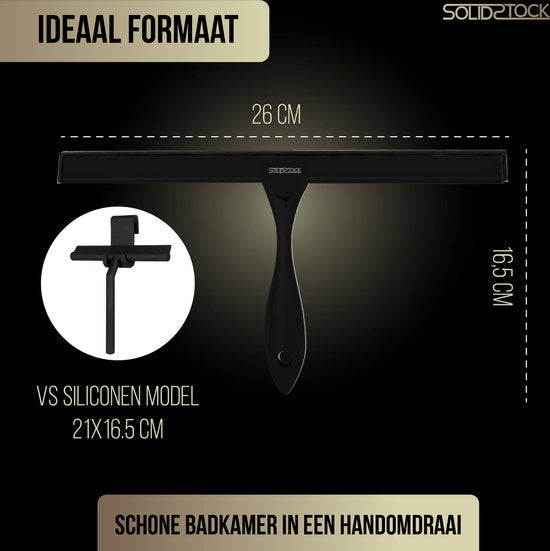 Douchewisser Zwart RVS - Luxe Trekker Douche - Ophanghaak Zonder Boren - Douche Trekker Zwart