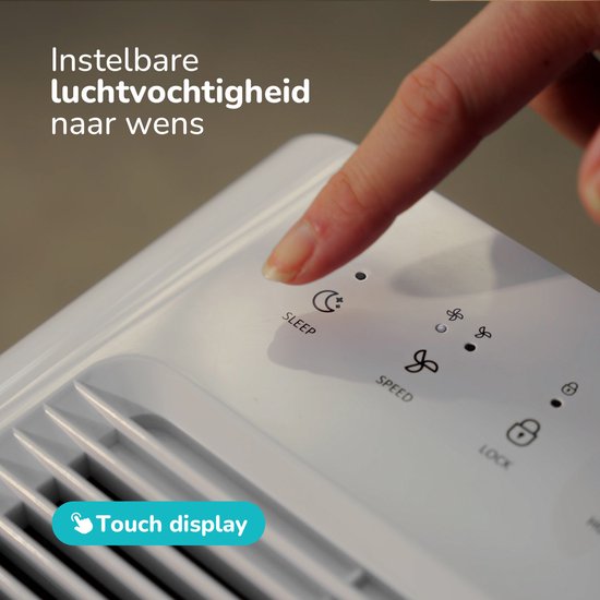 Bloomfold Luchtontvochtiger - 16L per Dag - Incl. Was-droog Functie - Geschikt voor Woonkamer, Slaapkamer, Kelder & Badkamer - Dehumidifier - Wit