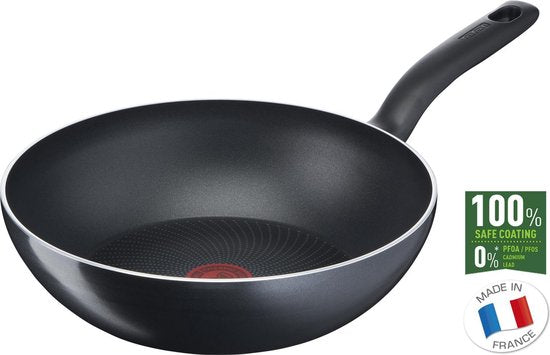 Tefal Start'easy wokpan 28 cm - PFOA Vrij - Geschikt Voor Alle Warmtebronnen
