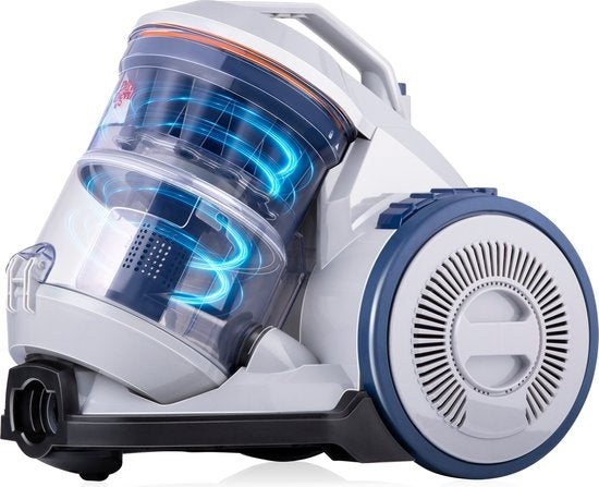 Dirt Devil Stofzuiger zonder Zak DD2501 - HEPA 12 Filter - 3 Opzetstukken - 850W - Grijs/Blauw