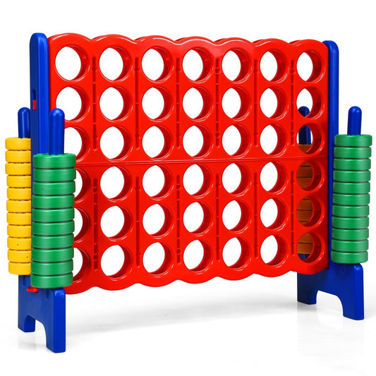 Coast 4-Op-Een-Rij Speelset - Met 42 Jumbo Ringen -120 x 42x 104cm - Rood