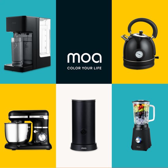 MOA Heetwaterdispenser 2,7L met Temperatuurregeling - Instant Waterkoker - 45-100°C - Heetwatertap - Melkfunctie - BPA-vrij - RVS - Zwart
