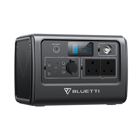 Bluetti EB70 Grijs – 716Wh / 1000W Draagbare Power Station – 32 x 21,6 x 22,1 cm