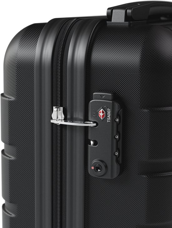 TRVLMORE Handbagagekoffer - 40x30x20 cm - Underseater - 24L - TSA-slot - 2 Wielen - Zwart