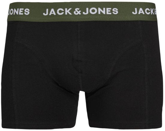 Jack & Jones JACTOM Boxershorts Heren - 7-pack - Zwart - Gekleurde Tailleband - Katoen Stretch - Maat L
