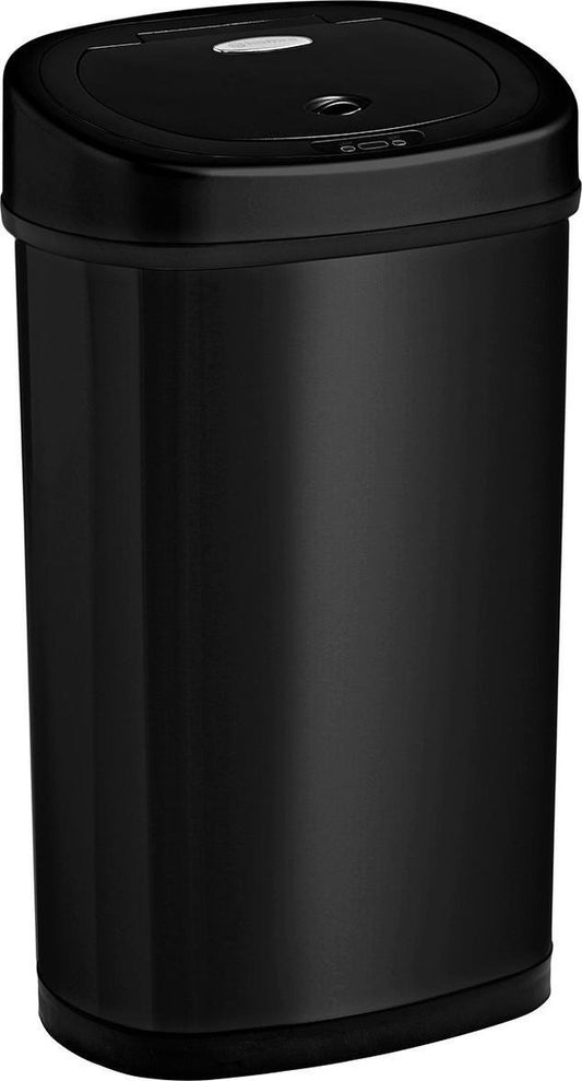 Homra FONIX Prullenbak met Sensor Zwart 50 liter - Automatische Soft Close Deksel - 50L - Zwarte Afvalemmer - Infrarood Sensor - Vuilnisbak met Elektrische Deksel - Sensorbediening - Vingerafdrukvrij - Vuilafstotend - Zwarte Keuken en Kantoor Vuilbak