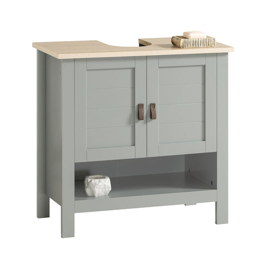SoBuy Wastafel Onderkast BZR69-HG – 2 Deuren met Plank – 60x30x60 cm – Modern Grijs Badmeubel