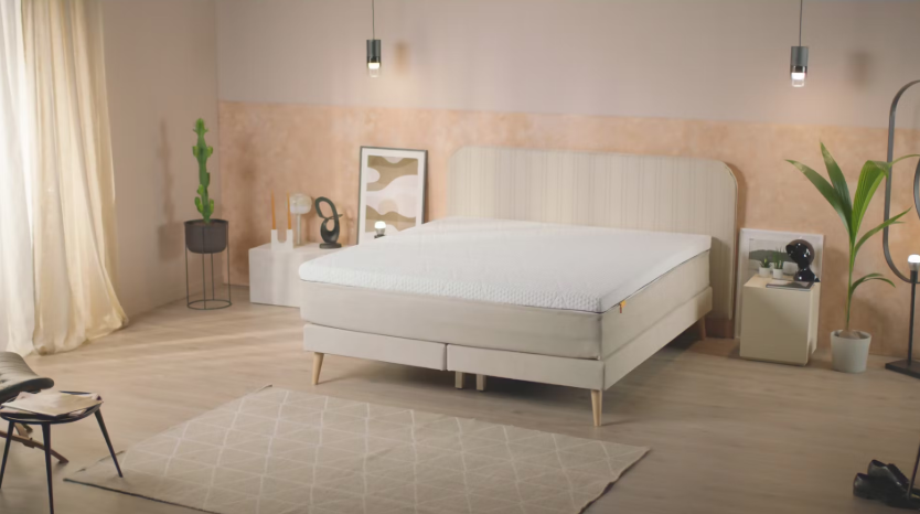 Emma AirGrid Topper 180 x 200 cm – Ademend en Verkoelend Comfort in Grijs