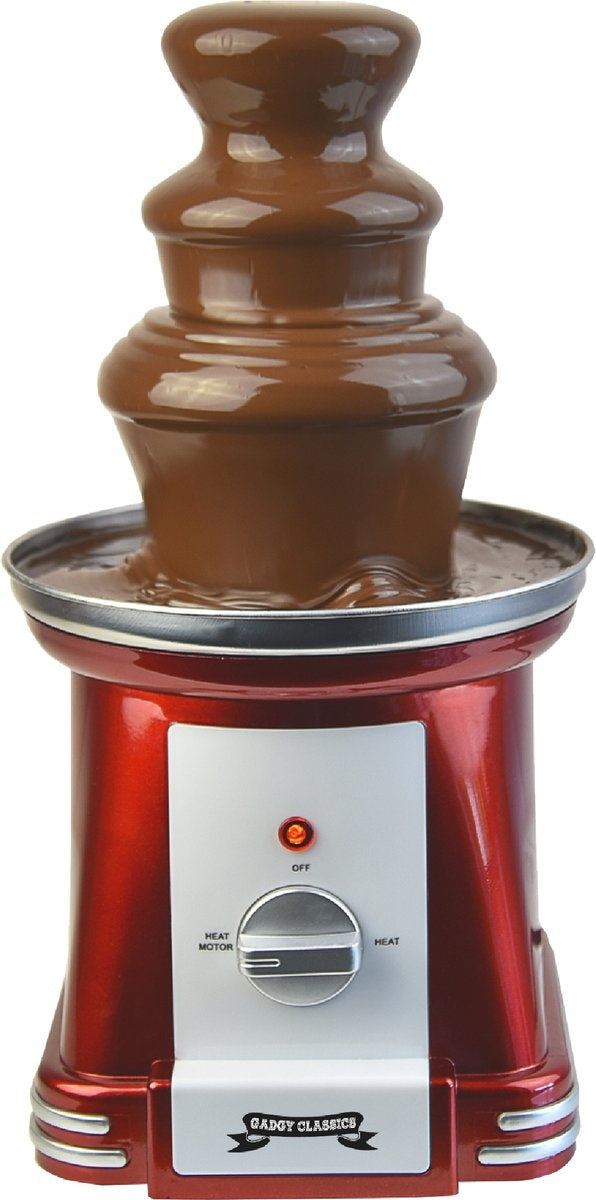 Gadgy - Chocolade fontein - Chocolade fondue - Gemakkelijk schoon te maken - 90 Watt - Rood