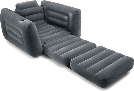 Intex Comfortabele 2-in-1 Loungestoel - Fluweelachtig oppervlak - 117 cm x 224 cm x 66 cm