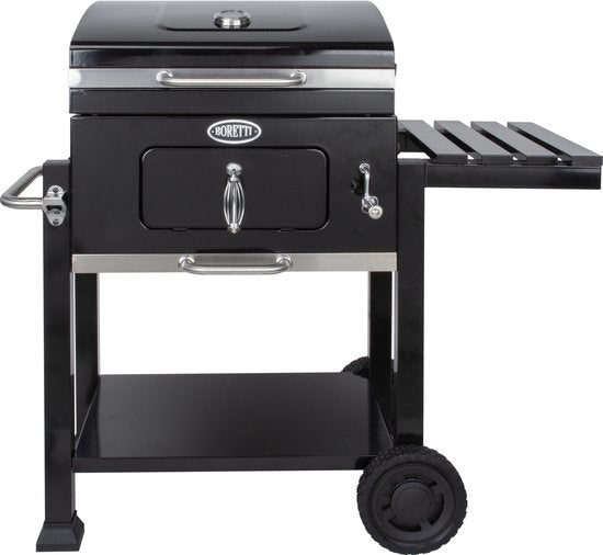 Boretti Carbone 2.0 Houtskoolbarbecue - Verstelbaar Kolenrek - Gietijzeren Roosters - Zwart