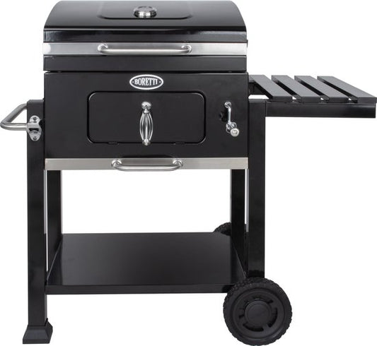 Boretti Carbone 2.0 Houtskoolbarbecue - Verstelbaar Kolenrek - Gietijzeren Roosters - Zwart