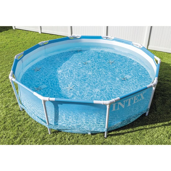 Intex Opbouwbaar Zwembad - Beachside Metal framepool 305x76 cm