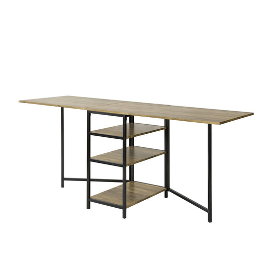 SoBuy FWT62-N Eettafel Uitklapbaar - Ruimtebesparend - 180 x 60 x 77 cm - Industrieel
