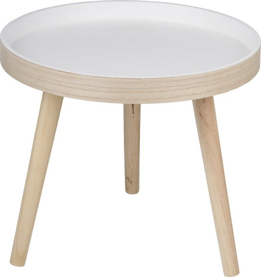 Arti Casa Ronde Bijzettafel Ø40 x 36 cm - Moderne Salontafel Rond - Bijzettafeltje of Nachtkastje - Compact Tafeltje voor Woonkamer of Slaapkamer - Hout