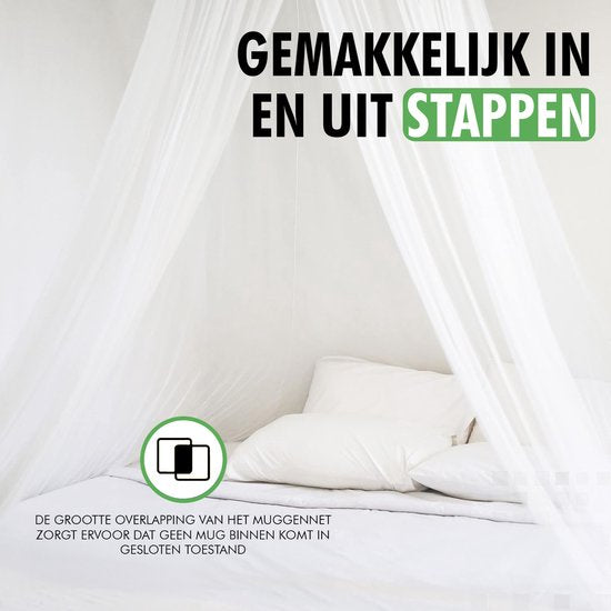 Travelhawk Klamboe XL - Rond Muskietennet - Klamboe 2 Persoons - Reisklamboe – Klamboe 1 Persoons - Mosquitonet Geschikt Voor 1 en 2 Persoons Bed