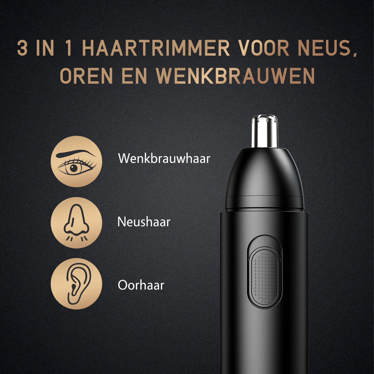 MAXGROOM oplaadbare neus- en oorhaartrimmer