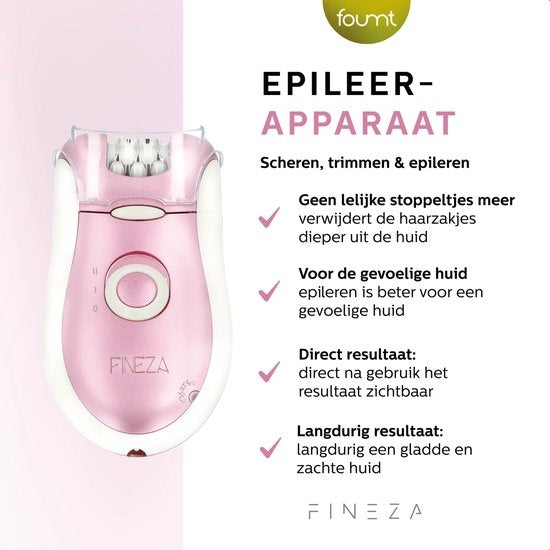 Fineza Epileerapparaat Dames - Ladyshave voor vrouwen - Epilator - Roze