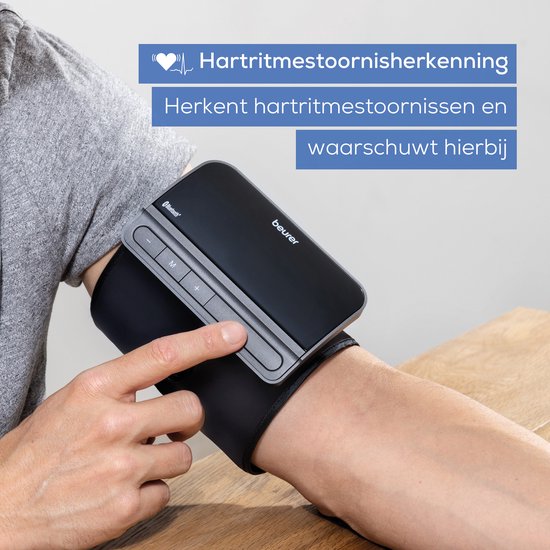 Beurer BM 81 Smart Bloeddrukmeter bovenarm - Geïntegreerde EasyLock manchet 24-40 cm - Bluetooth® - Risico-indicator - Inflation Technology - 2 Gebruikersgeheugen - Onregelmatige hartslag - Gratis app: Health Manager pro - 5 Jaar garantie