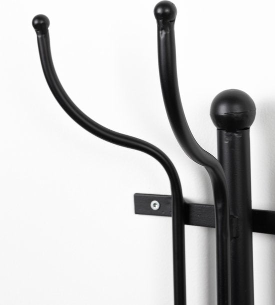 Feliz Lifestyle Ran Wandkapstok Metaal Zwart - 30x15x40 - 3 kg