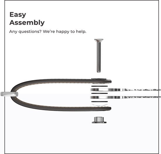 Northwall Sleutelhanger / Sleutel Organizer - 100% Echt Leer - Key Organizer Sleutelhanger - 2 tot 7 Sleutels (zwart)