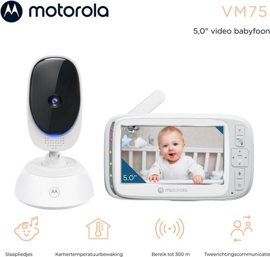 Babyfoon Motorola VM75 videomonitor 5" wit