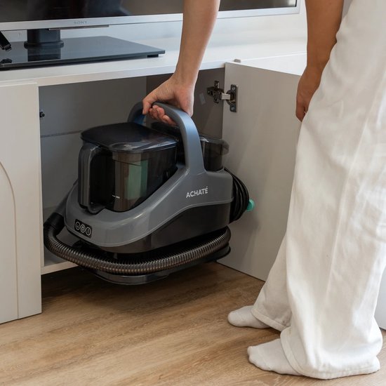 Achaté Vlekkenreiniger PRO – Tapijtreiniger met Stoom & Heetwater – Stoomreiniger – Bankreiniger – Zetelreiniger – Meubelreiniger – Matrasreiniger – Autostoelreiniger – Textielreiniger – Reinigingsmachine voor Tapijt, Bank, Auto, Matras