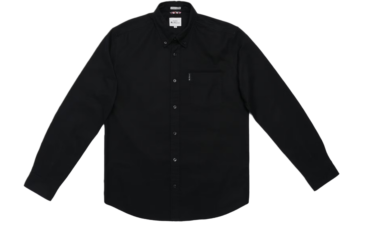 Ben Sherman Signature Oxford Overhemd Heren | Maat S | Zwart | 100% Biologisch Katoen