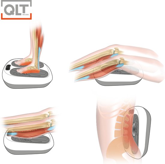 QLT VibroPulse Pro Been- en Voetmassage Apparaat – 10 programma’s - 20 Snelheden