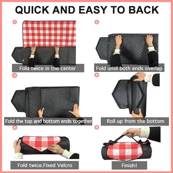 Fuegobird- Picknickdeken-200 x 200 cm-Stranddeken- Opvouwbare campingdeken- Waterdicht- Zanddichte picknickmat- Draagbare tuin-strandmat- Machinewasbaar- voor kamperen- Tuin- Park- Strand-geschikt voor kinderen's kruipdeken (blauw)