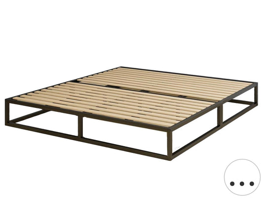 Emma Metalen Bed met Lattenbodem - 90 x 200 cm - Zwart