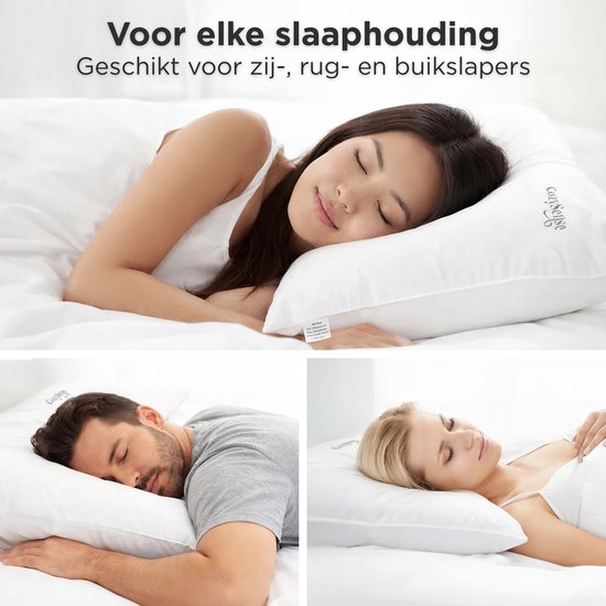 CozySense® Hoofdkussen - Set van 2 - 50x70 CM - Ademend Slaapkussen met Zachte Microvezel Hoes - Hotel Kussen - Pillow - Voor Zij-, Buik- en Rugslapers