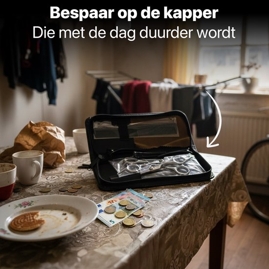 ProTrue Kappersset - 12 Stuks Haarschaar Set - Kappersschaar - Uitdunschaar - Coupeschaar